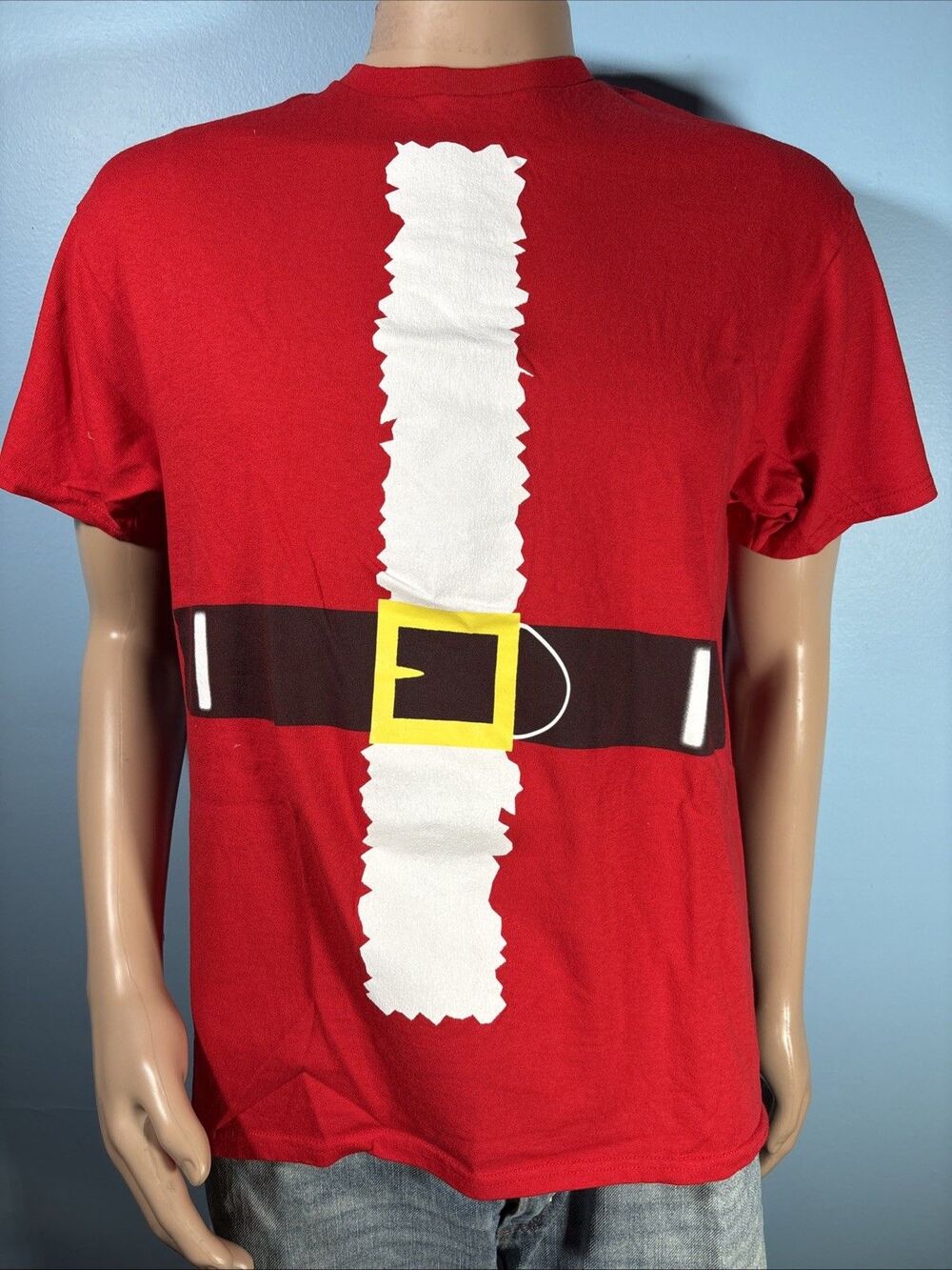 Santa Claus Suit Graphic Shirt (Men’s Size L) Delta Tee Christmas Costume • EUC